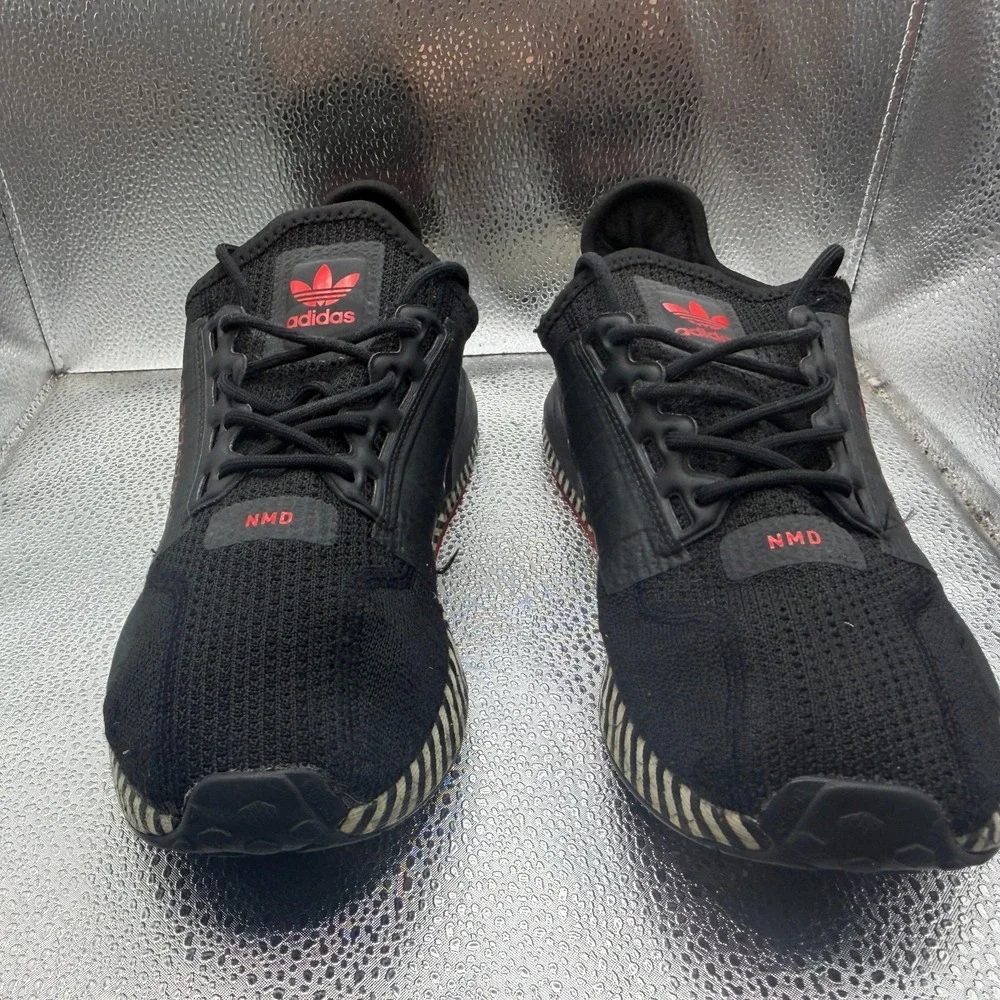 Size 7‎ Adidas NMD_R1 V2 Black Red White Mens Lace-Up Comfort Shoes FY2107